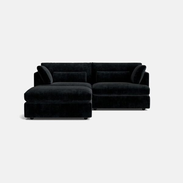 Berkeley Luxe Chenille 3 Seater & footstool Set - Midnight Haze