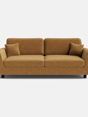 Ascot Highback Luxe Chenille 3 Seater Sofa - Saffron Spice